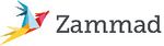 Zammad Logo mit dem Schriftzug "Zammad" und einem bunten, stilisierten Origami-Vogel.