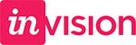 InVision Logo mit stilisiertem "in"-Symbol in pink und dem Schriftzug "VISION".
